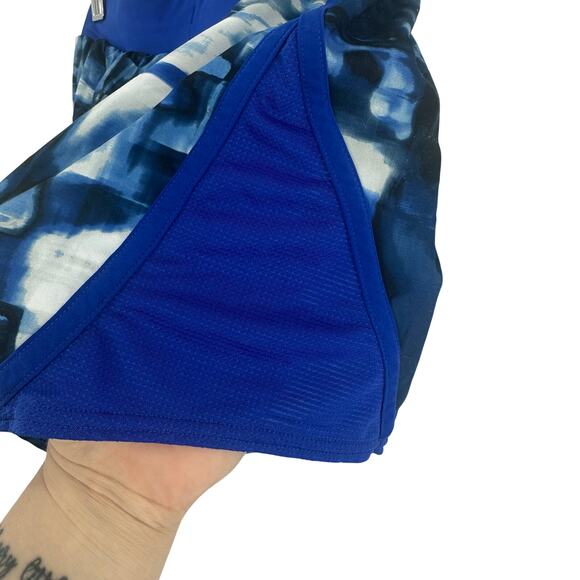 Under Armour Running Shorts Womens XS Loose Fit Lined Blue Abstract Activewear - Picture 7 of 7